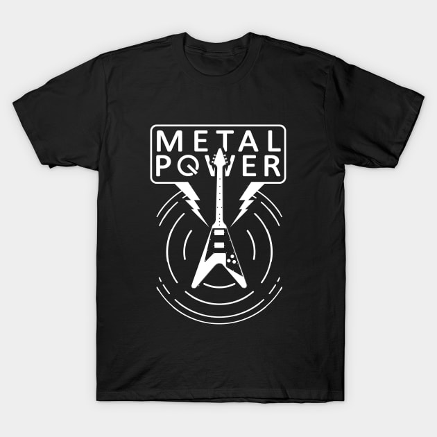 Heavy Metal Power Guitar T-Shirt by TMBTM